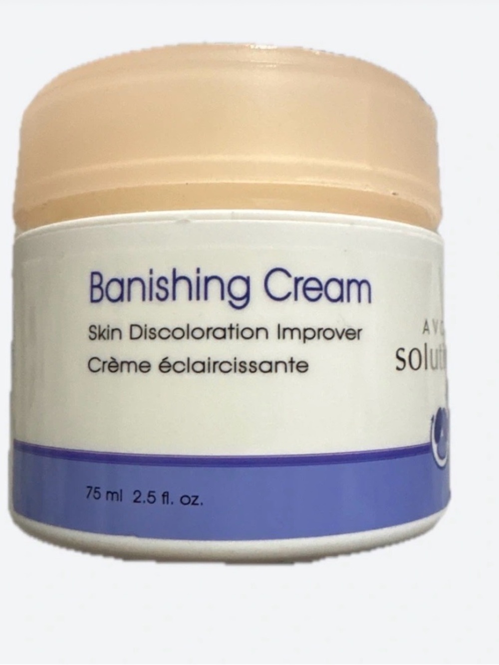 Avon Banishing Cream in Peach and Lavender-Accent Jar